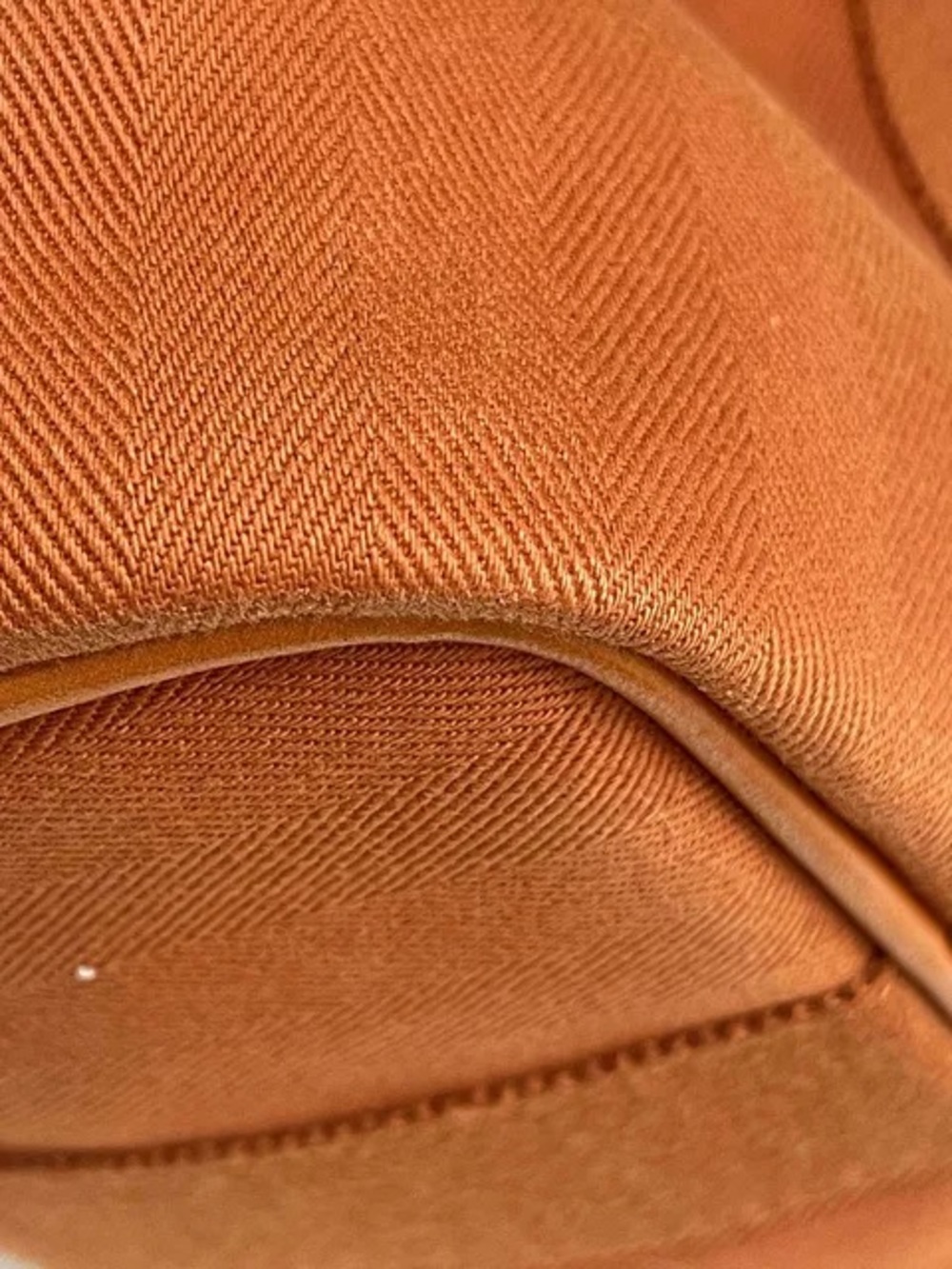 Hermès Toile Valparaiso PM handbag in orange canvas and leather. - Picture 7 of 10